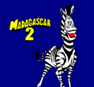 Dibujo Madagascar 2 Marty pintado por juegpdmkd