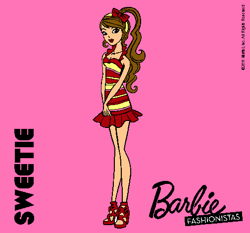 Dibujo Barbie Fashionista 6 pintado por milagros14455