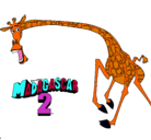 Dibujo Madagascar 2 Melman 2 pintado por monica49