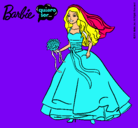 Dibujo Barbie vestida de novia pintado por Sherryell
