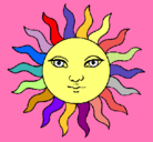 Dibujo Sol pintado por carli99