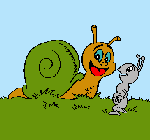 Caracol y hormiguita