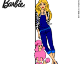 Dibujo Barbie con cazadora de cuadros pintado por norami