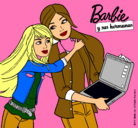 Dibujo El nuevo portátil de Barbie pintado por lissette