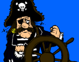 Dibujo Capitán pirata pintado por josshu