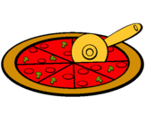 Dibujo Pizza pintado por jhazlin