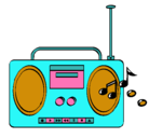 Dibujo Radio cassette 2 pintado por andriu