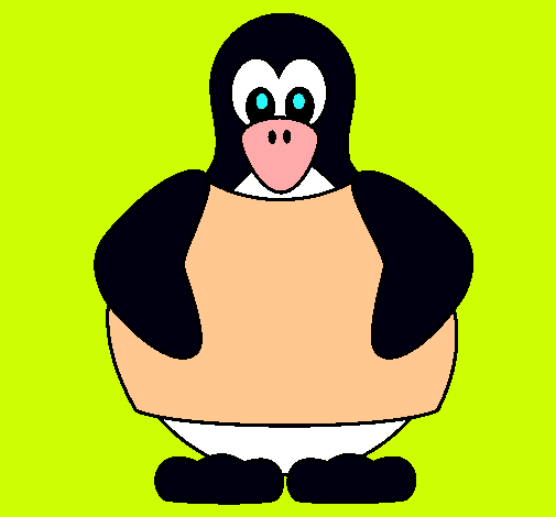 Dibujo Pingüino pintado por ANDREAA