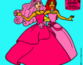 Dibujo Barbie y su amiga súper felices pintado por Steffy2011