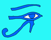 Dibujo Ojo Horus pintado por RICCI