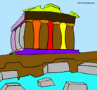Dibujo Partenón pintado por bitgsfjfgg
