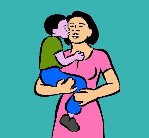Dibujo Beso maternal pintado por 14_10_11gi