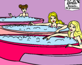 Dibujo Barbie y sus amigas en el jacuzzi pintado por Joviithaa