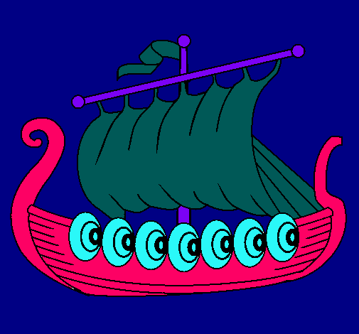 Dibujo Barco vikingo pintado por Sherryell