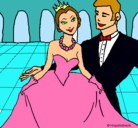 Dibujo Princesa y príncipe en el baile pintado por javilovelove