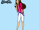 Dibujo Barbie con look casual pintado por qaaritho