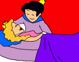 Dibujo La princesa durmiente y el príncipe pintado por lizycristian