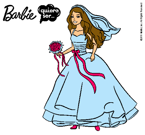 Barbie vestida de novia