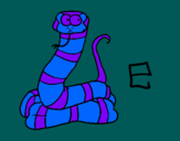 Dibujo Serpiente pintado por violllllllll