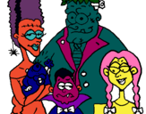 Dibujo Familia de monstruos pintado por rokero