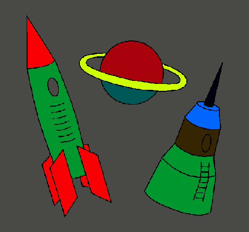 Dibujo Cohete pintado por ADRIANMT