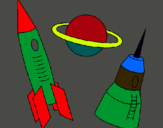 Dibujo Cohete pintado por ADRIANMT
