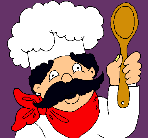 Dibujo Chef con bigote pintado por abygaiil