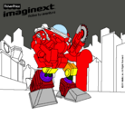 Dibujo Imaginext 4 pintado por jode