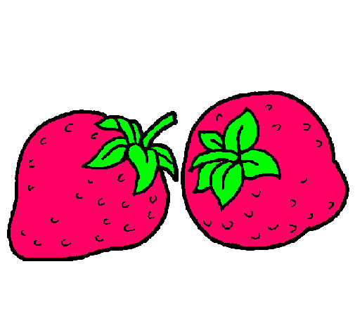 Dibujo fresas pintado por iviimagenes