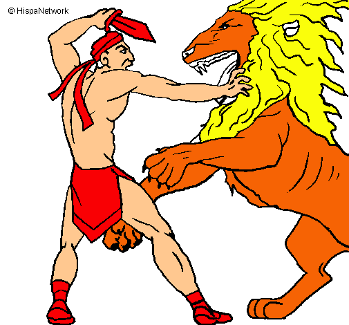 Gladiador contra león