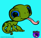 Dibujo Lagarto Littlest Pet Shop pintado por isra