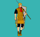 Dibujo Soldado romano pintado por valentinob