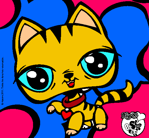 Dibujo Gatito Littlest Pet Shop pintado por chony