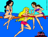 Dibujo Barbie y sus amigas pintado por 2455455