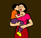 Dibujo Beso maternal pintado por ivan72guerra
