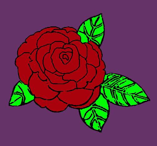 Dibujo Rosa pintado por mariae