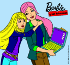 Dibujo El nuevo portátil de Barbie pintado por nereaeren