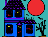 Dibujo Casa del terror pintado por Oinsu
