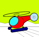 Dibujo Helicóptero pequeño pintado por girasol