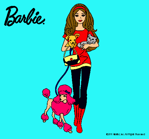 Barbie con sus mascotas