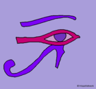 Dibujo Ojo Horus pintado por cliptac