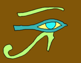 Dibujo Ojo Horus pintado por colometa