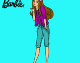 Dibujo Barbie con look casual pintado por andreita123