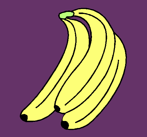 Dibujo Plátanos pintado por natilla