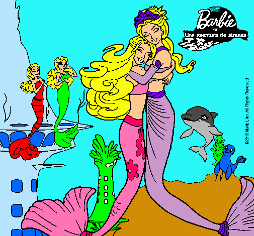 Barbie sirena y la reina sirena