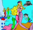 Dibujo Barbie sirena y la reina sirena pintado por uyhrgfbytrg