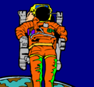 Dibujo Astronauta pintado por victorino