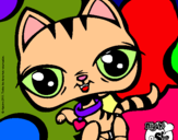 Dibujo Gatito Littlest Pet Shop pintado por PrinNadia