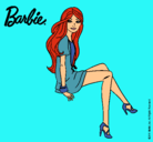 Dibujo Barbie sentada pintado por andreita123