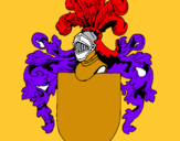 Dibujo Escudo de armas y casco pintado por zayda